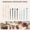 23-Piece Clay Sculpting Tool Set – Ceramic & Polymer Tools for Carving, Molding, Pottery, Air-Dry Clay (Wood)